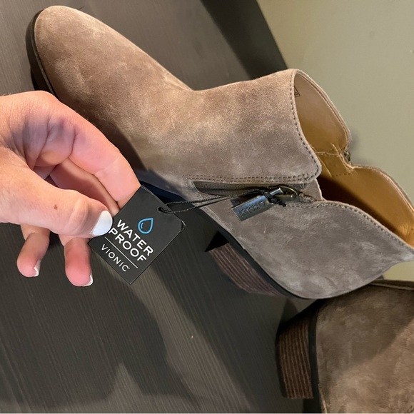 VIONIC Cecily Waterproof Suede Booties - Picture 3 of 12